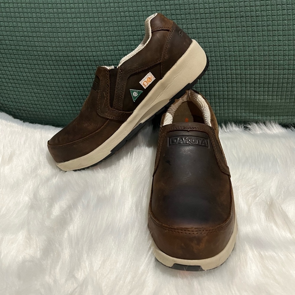 Q Stance CSA BB Dakota Brown Leather Slip-On Loafers